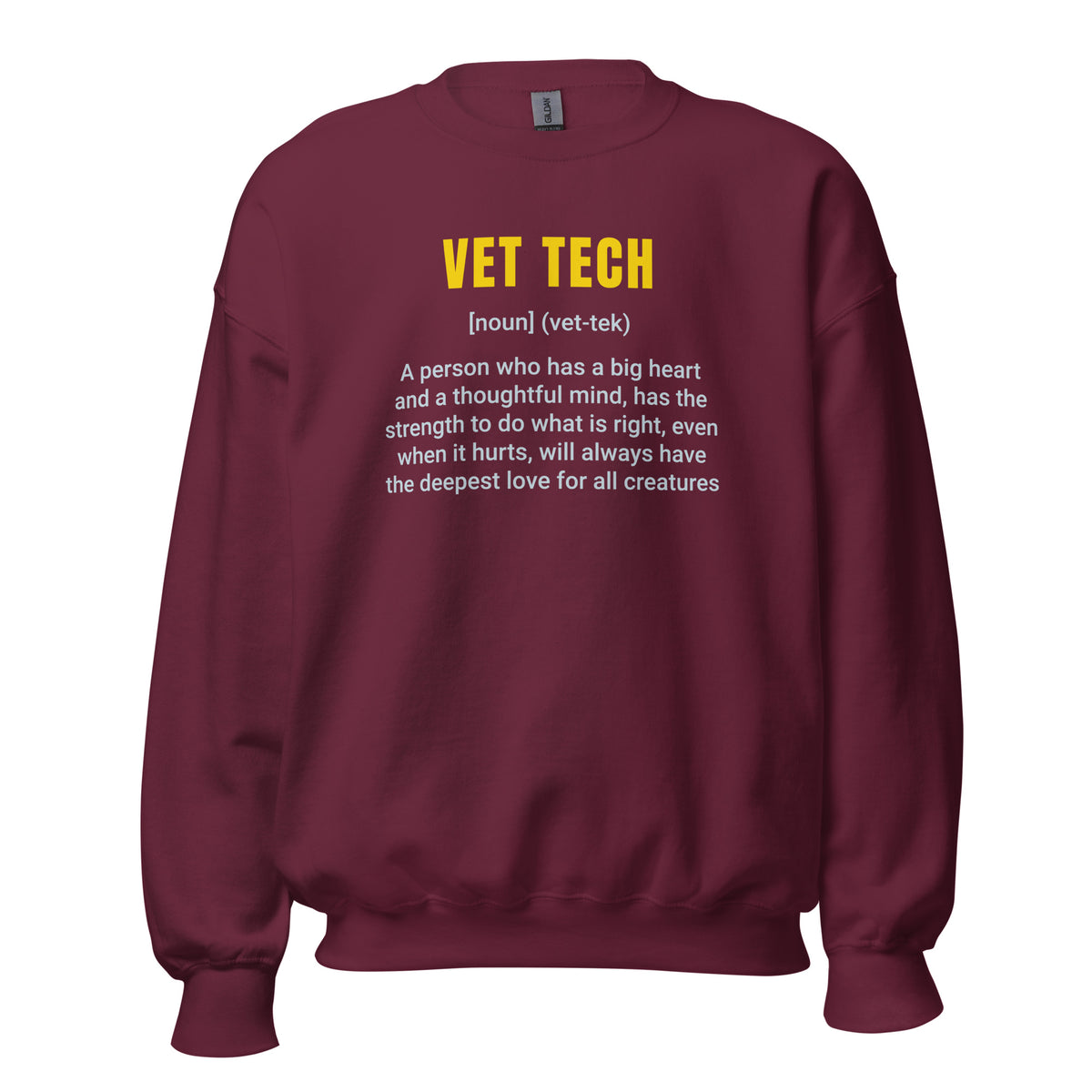 Vet Tech Definition Unisex Crewneck Sweatshirt-I love Veterinary