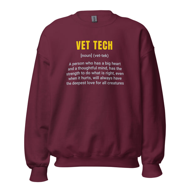 Vet Tech Definition Unisex Crewneck Sweatshirt-I love Veterinary