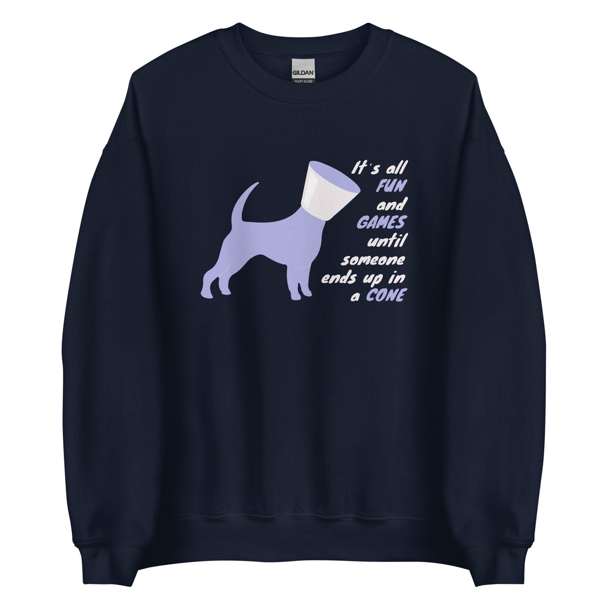 Until someone ends up in a cone Unisex Crewneck Sweatshirt-Unisex Crewneck Sweatshirt | Gildan 18000-I love Veterinary