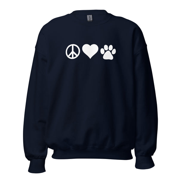 Peace, Love, Paws Unisex Crewneck Sweatshirt-I love Veterinary