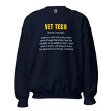 Vet Tech Definition Unisex Crewneck Sweatshirt-I love Veterinary