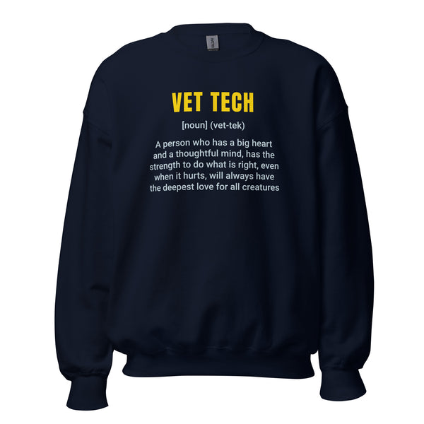 Vet Tech Definition Unisex Crewneck Sweatshirt-I love Veterinary