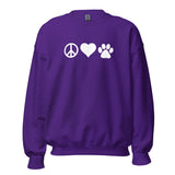Peace, Love, Paws Unisex Crewneck Sweatshirt-I love Veterinary