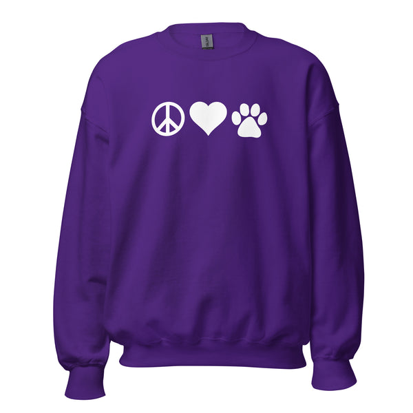 Peace, Love, Paws Unisex Crewneck Sweatshirt-I love Veterinary