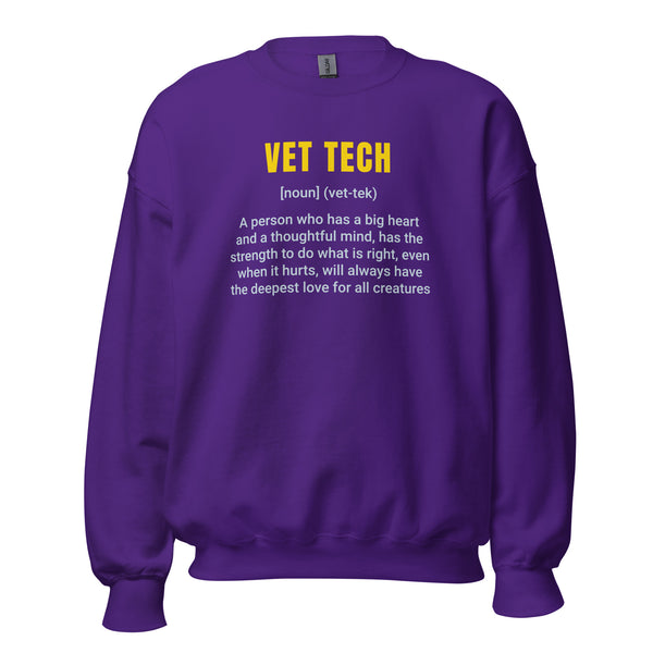 Vet Tech Definition Unisex Crewneck Sweatshirt-I love Veterinary