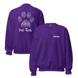 Personalize with your name - Vet Tech Pawprint Unisex Crewneck Sweatshirt-Unisex Crewneck Sweatshirt | Gildan 18000-I love Veterinary