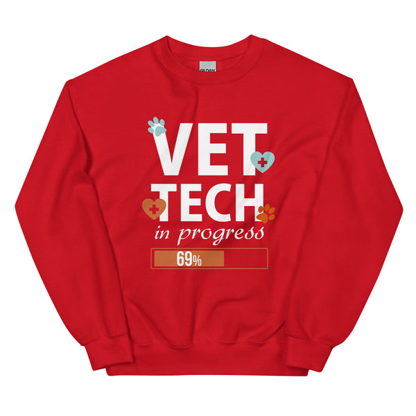 Vet Tech in Progress Unisex Crewneck Sweatshirt-Unisex Crewneck Sweatshirt | Gildan 18000-I love Veterinary