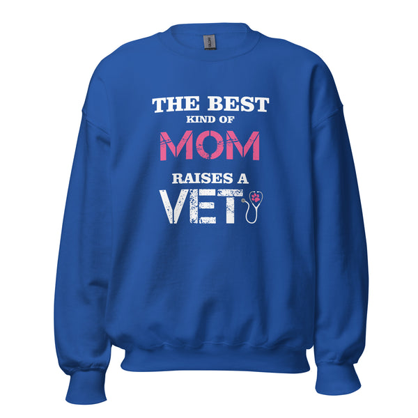 The best kind of Mom raises a Veterinarian Unisex Crewneck Sweatshirt-Unisex Crewneck Sweatshirt | Gildan 18000-I love Veterinary