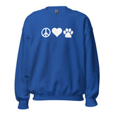 Peace, Love, Paws Unisex Crewneck Sweatshirt-I love Veterinary