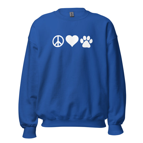 Peace, Love, Paws Unisex Crewneck Sweatshirt-I love Veterinary