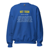Vet Tech Definition Unisex Crewneck Sweatshirt-I love Veterinary