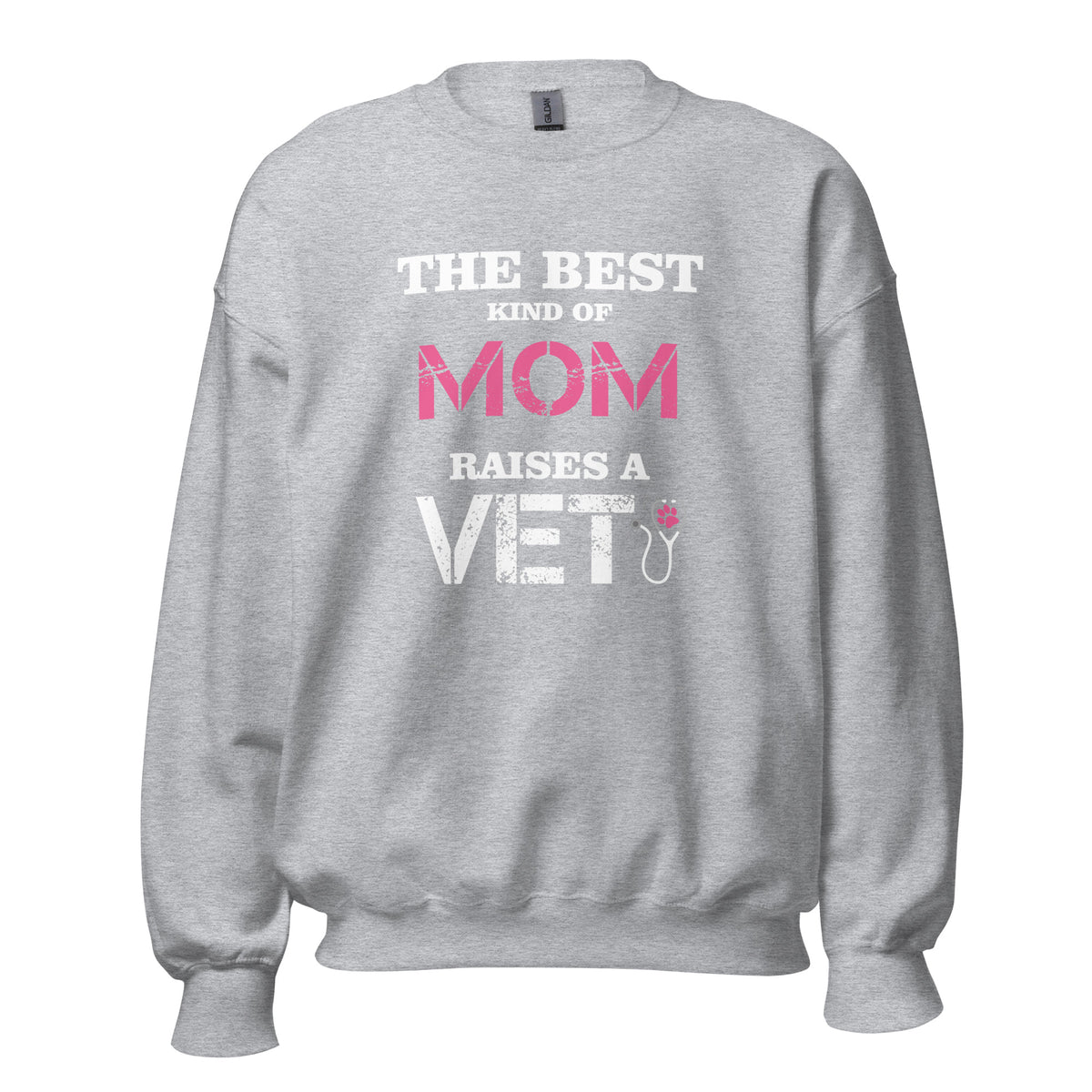 The best kind of Mom raises a Veterinarian Unisex Crewneck Sweatshirt-Unisex Crewneck Sweatshirt | Gildan 18000-I love Veterinary