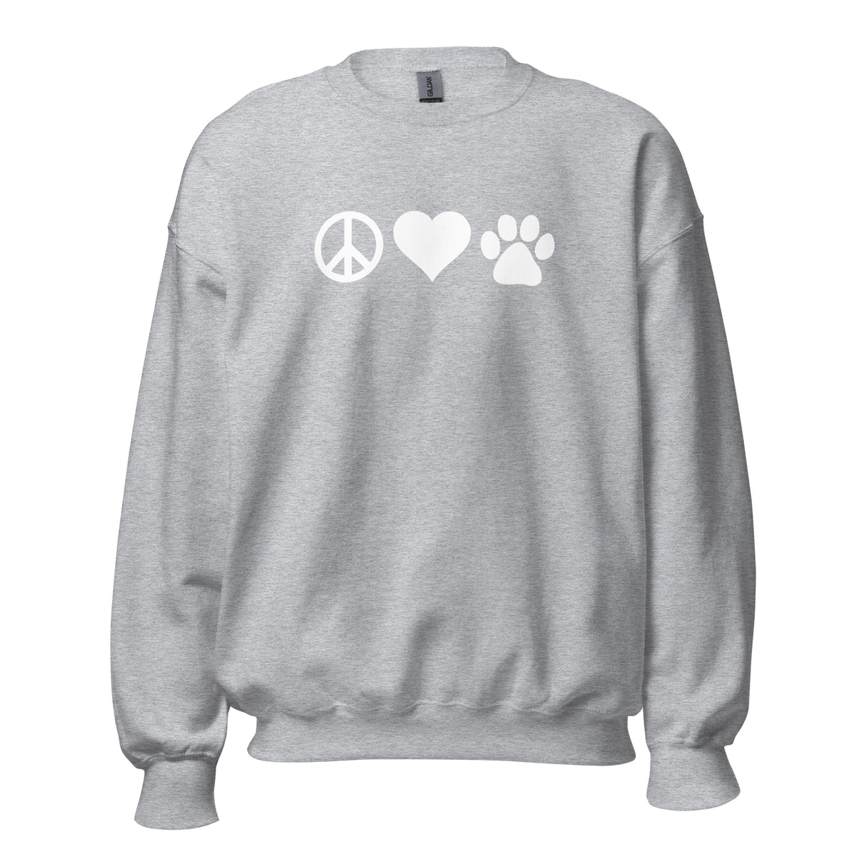 Peace, Love, Paws Unisex Crewneck Sweatshirt-I love Veterinary
