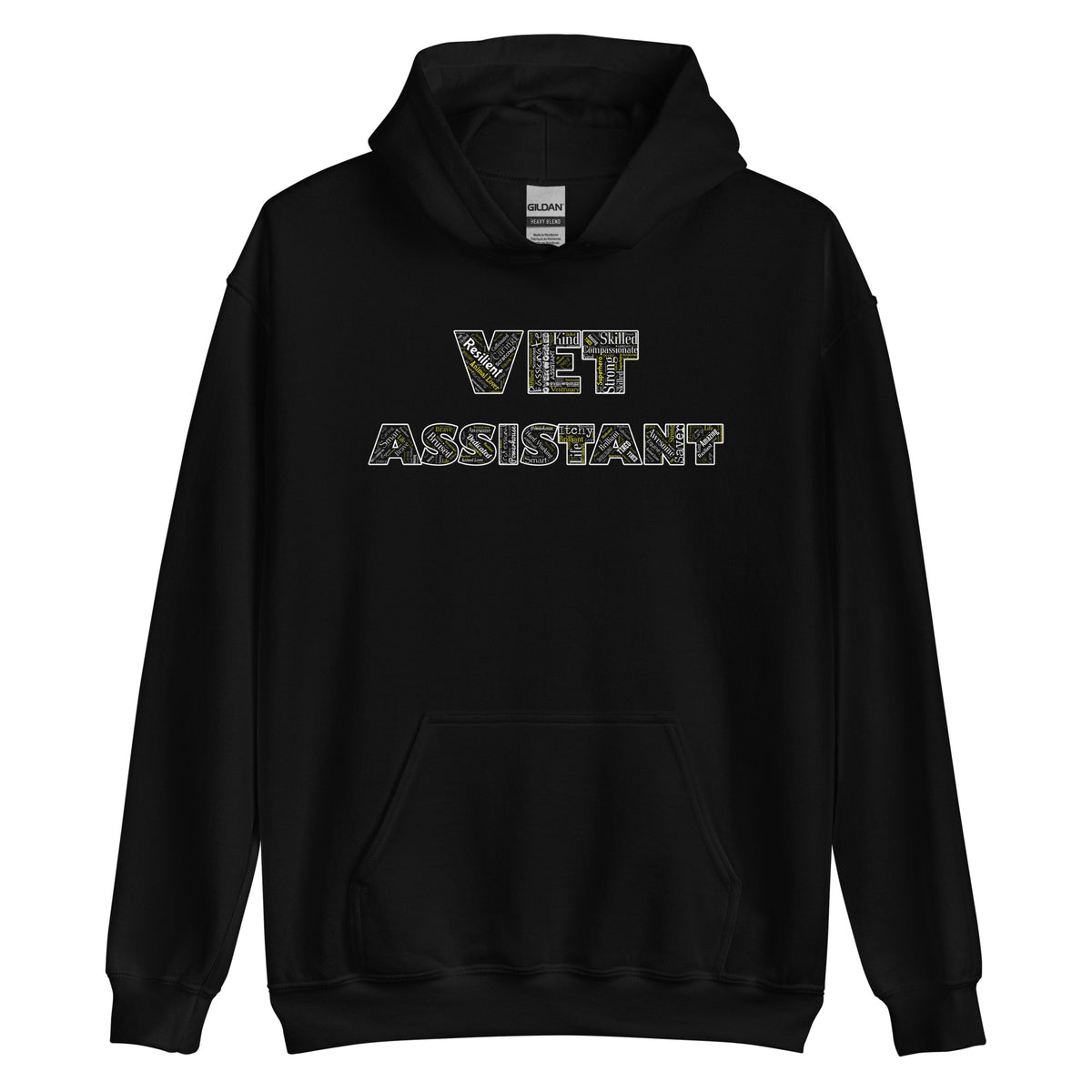 Vet Assistant Typography Unisex Hoodie-Unisex Hoodie | Gildan 18500-I love Veterinary