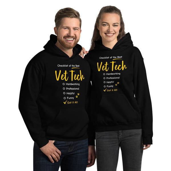 Checklist of the best Vet Tech Unisex Hoodie-Unisex Hoodie | Gildan 18500-I love Veterinary