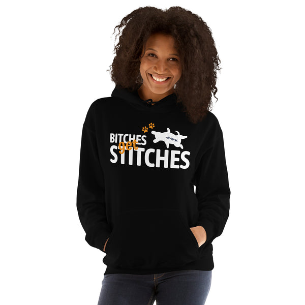 Bitches get stitches Unisex Hoodie-Unisex Hoodie | Gildan 18500-I love Veterinary