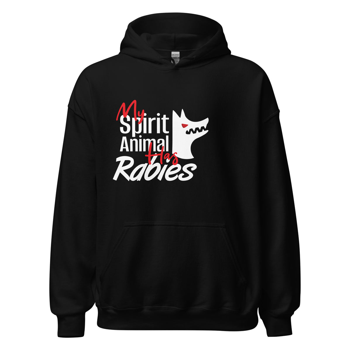 My spirit animal has rabies Unisex Hoodie-Unisex Hoodie | Gildan 18500-I love Veterinary