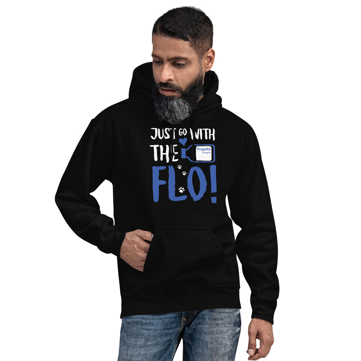 Just go with the Flo! Unisex Hoodie-Unisex Hoodie | Gildan 18500-I love Veterinary