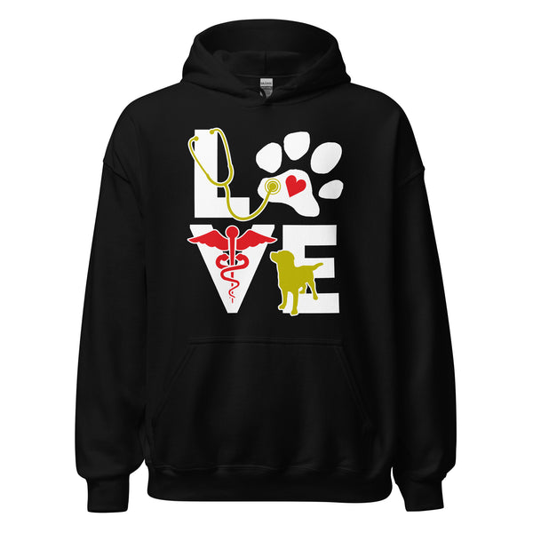 Love Dog Unisex Hoodie-Unisex Hoodie | Gildan 18500-I love Veterinary