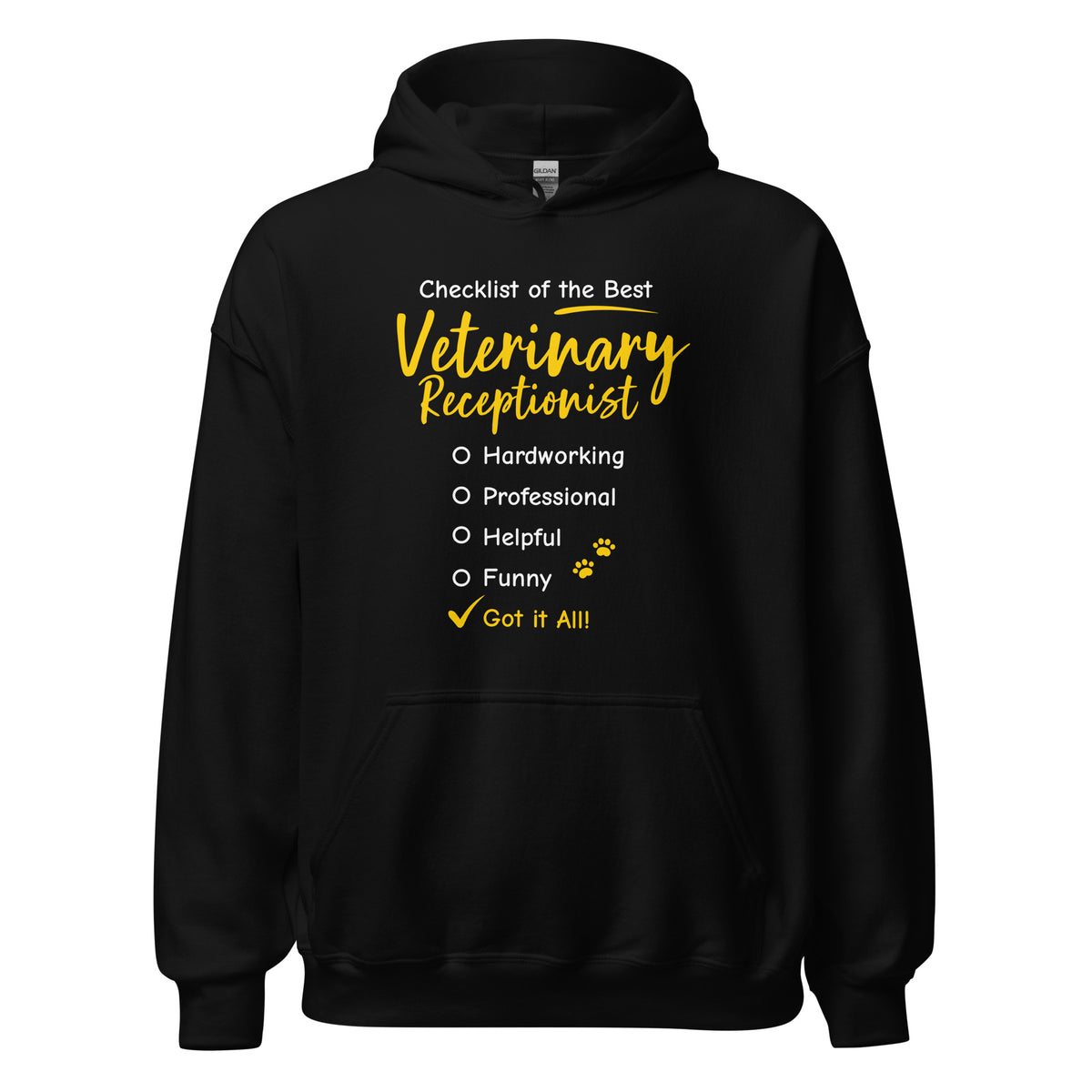 Veterinary Receptionist checklist Unisex Hoodie-I love Veterinary
