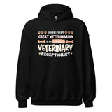 Exhausted veterinary receptionist Unisex Hoodie-I love Veterinary