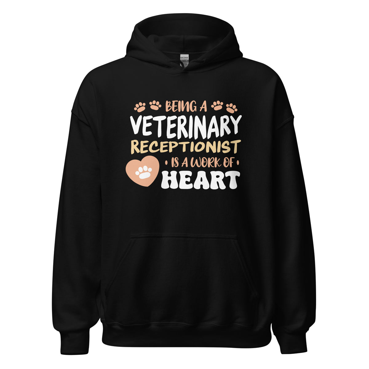 Veterinary receptionist work of heart Unisex Hoodie-I love Veterinary
