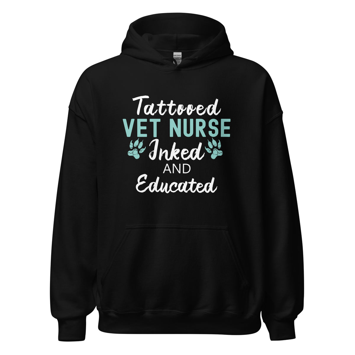 Vet Nurse Inked and Educated Unisex Hoodie-I love Veterinary