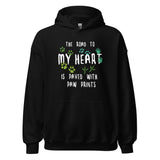 The road to my heart is paved with paw prints Unisex Hoodie-Unisex Hoodie | Gildan 18500-I love Veterinary