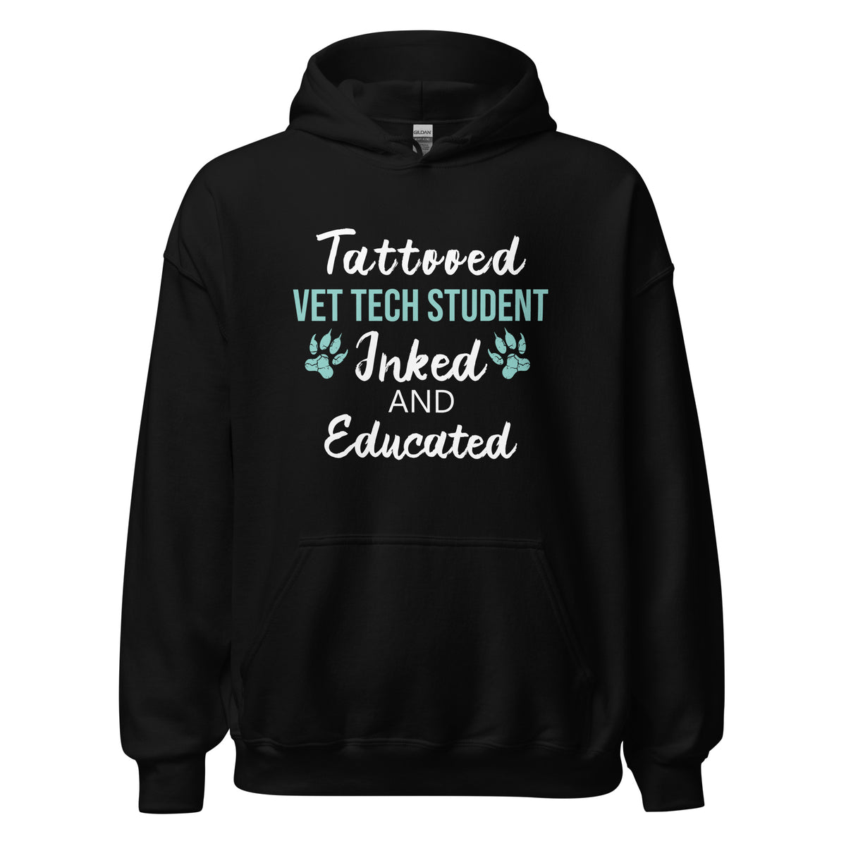 Vet Tech Student Inked and Educated Unisex Hoodie-I love Veterinary