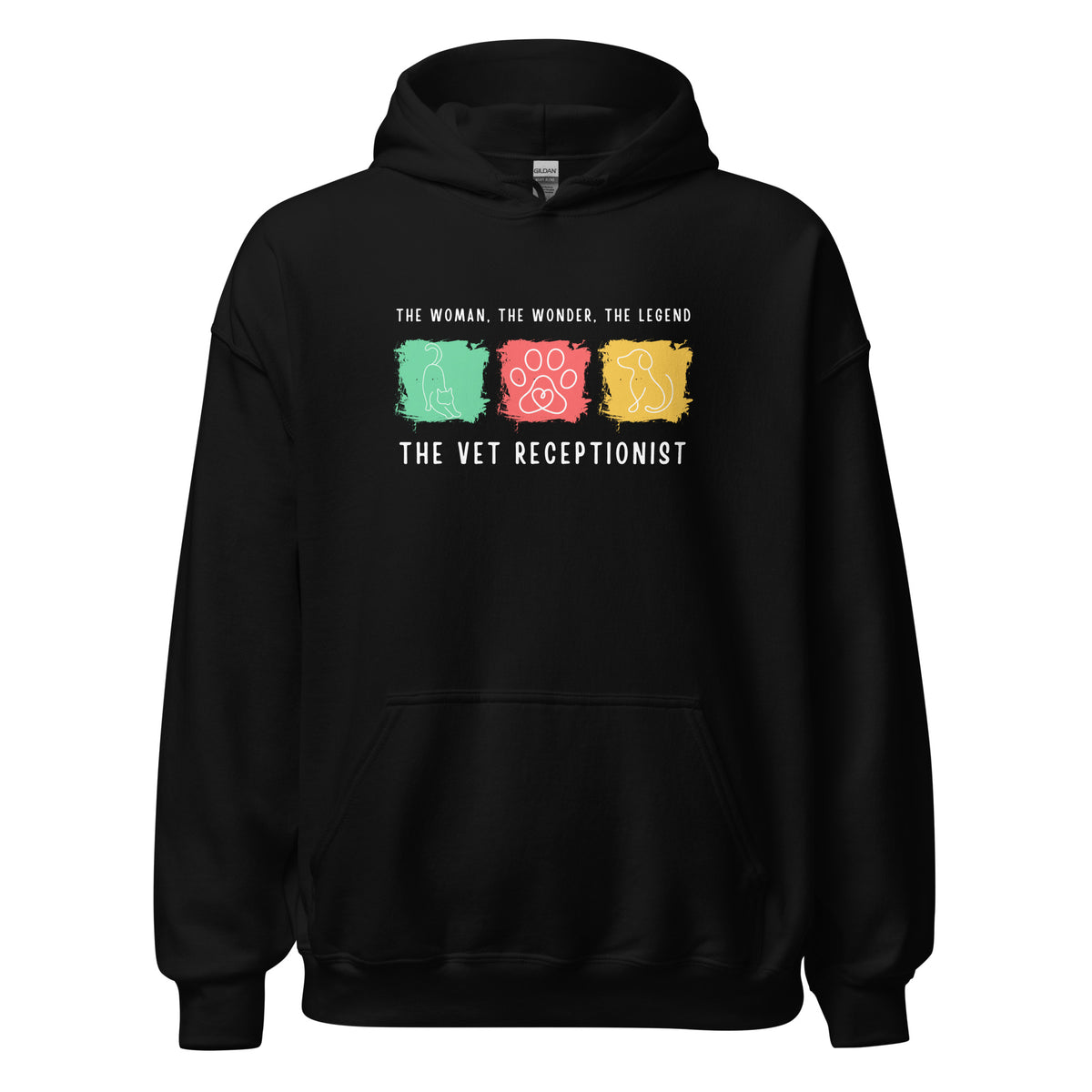 The woman, the wonder, the legend - the Vet Receptionist Unisex Hoodie-I love Veterinary