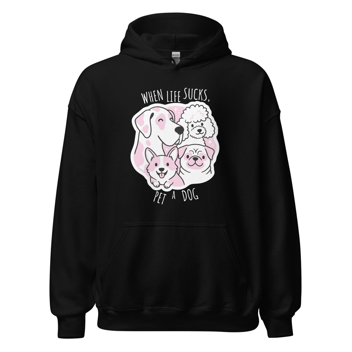 When life sucks pet a dog Unisex Hoodie-I love Veterinary