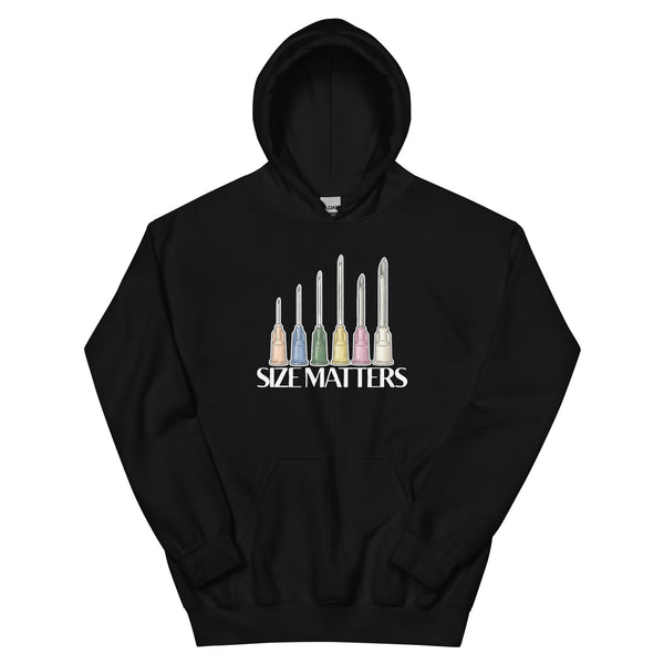 Size matters Unisex Hoodie-I love Veterinary
