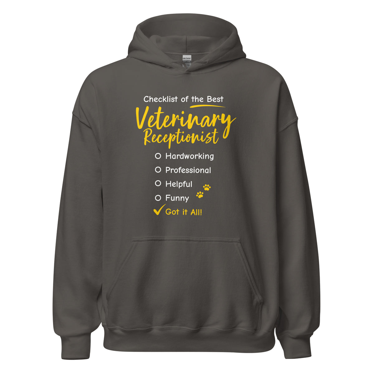Veterinary Receptionist checklist Unisex Hoodie-I love Veterinary