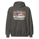 Exhausted veterinary receptionist Unisex Hoodie-I love Veterinary