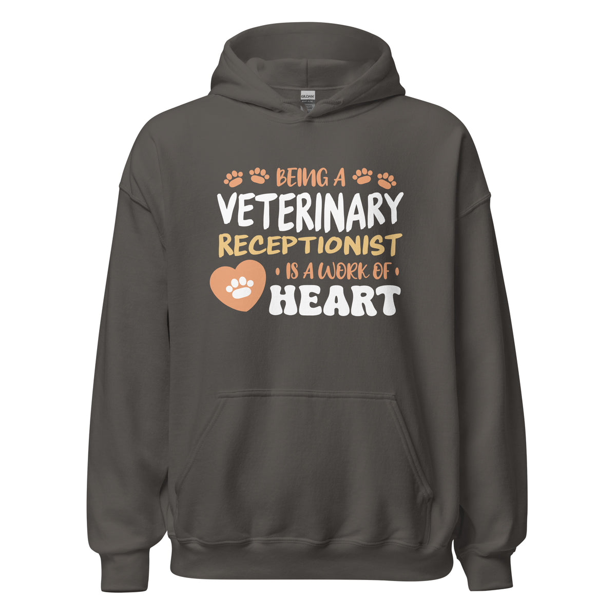Veterinary receptionist work of heart Unisex Hoodie-I love Veterinary