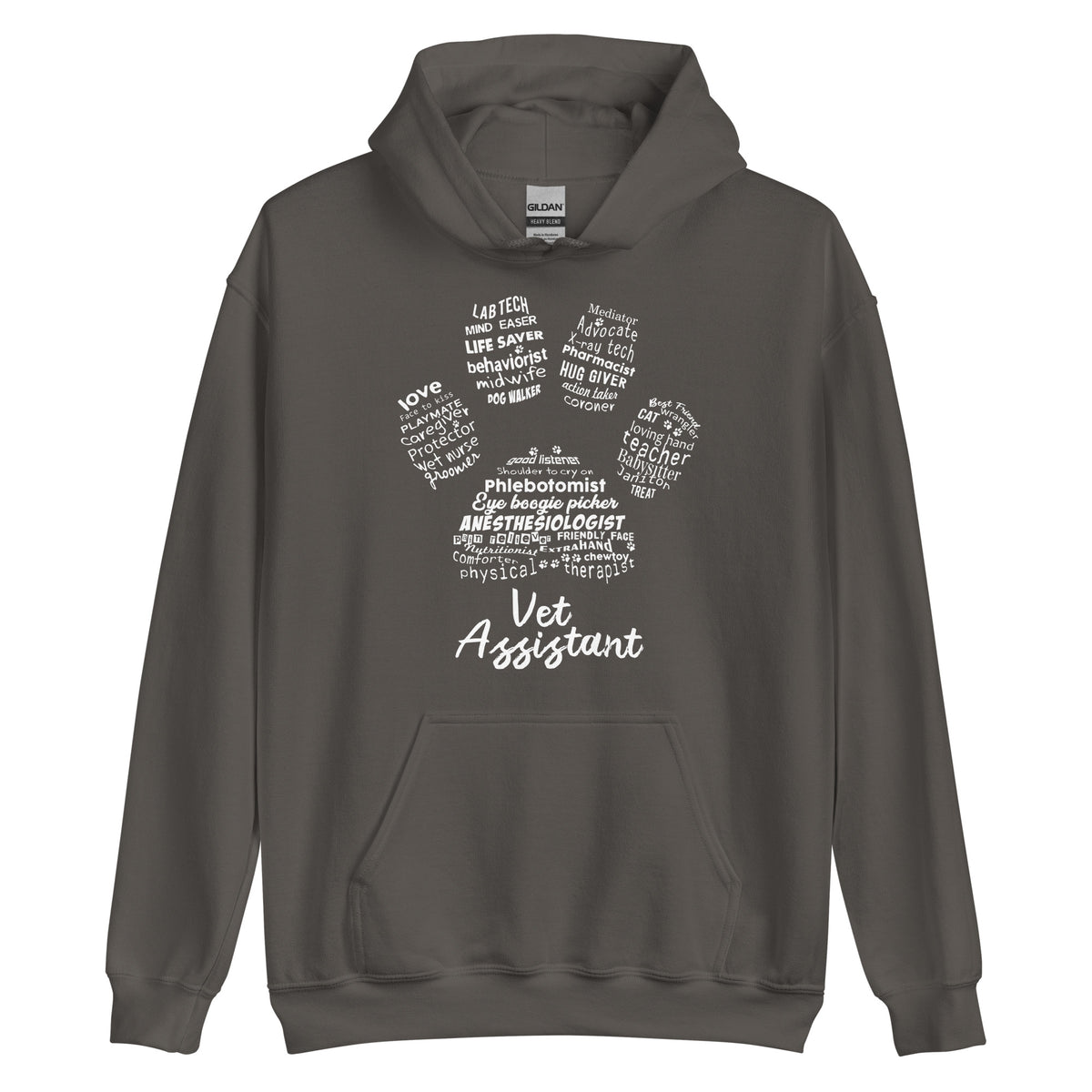 Vet Assistant Pawprint Unisex Hoodie-I love Veterinary
