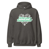 Veterinary Receptionist Heart Paws Unisex Hoodie-I love Veterinary