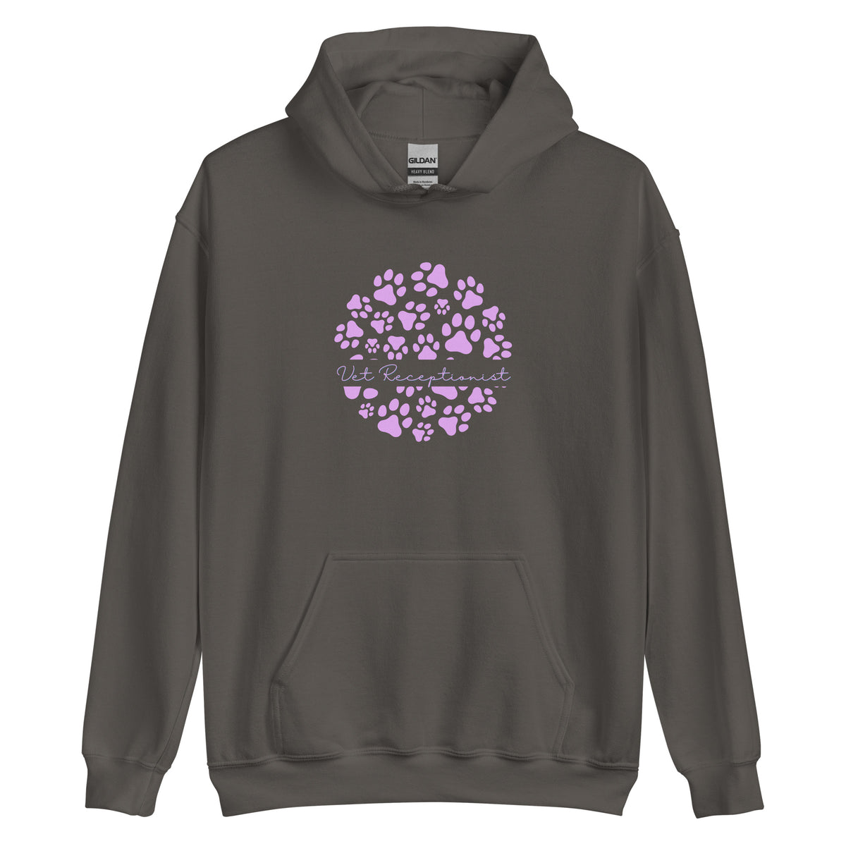 Vet Receptionist circle paws pattern Unisex Hoodie-I love Veterinary