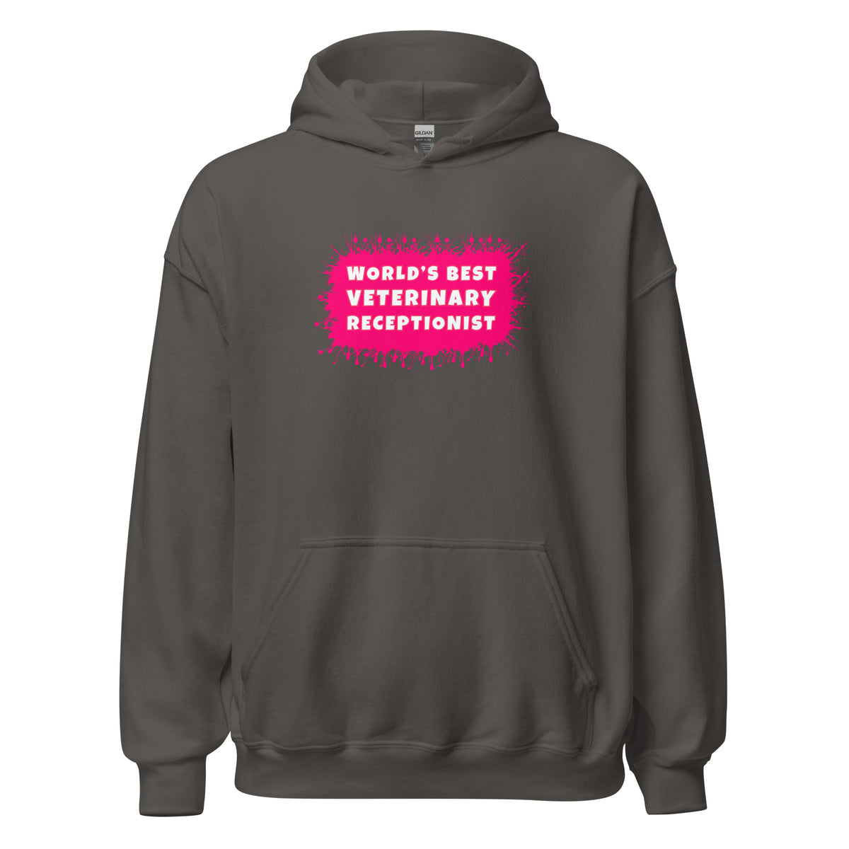 World's best veterinary receptionist color splash Unisex Hoodie-I love Veterinary