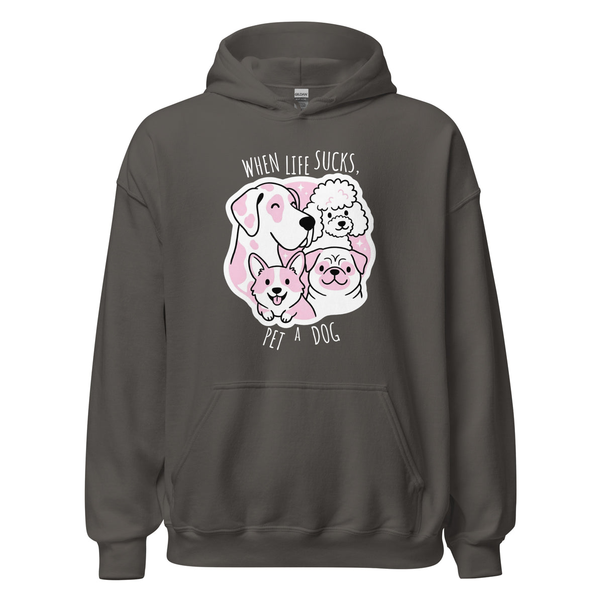 When life sucks pet a dog Unisex Hoodie-I love Veterinary