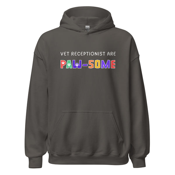 Vet receptionist are paw-some Unisex Hoodie-I love Veterinary