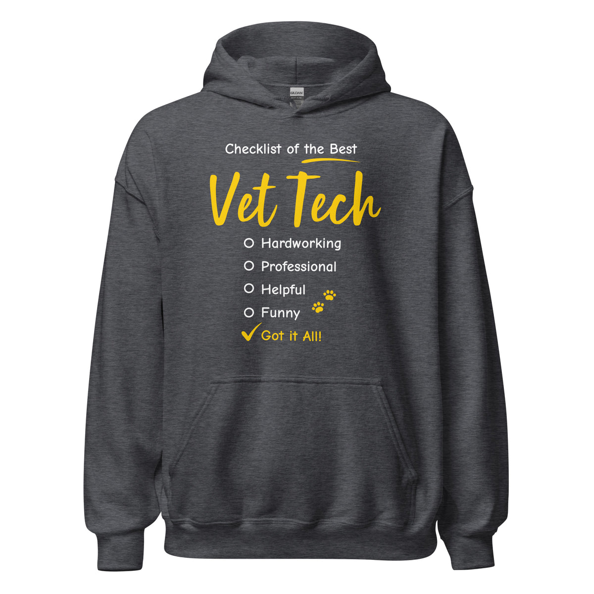 Checklist of the best Vet Tech Unisex Hoodie-Unisex Hoodie | Gildan 18500-I love Veterinary