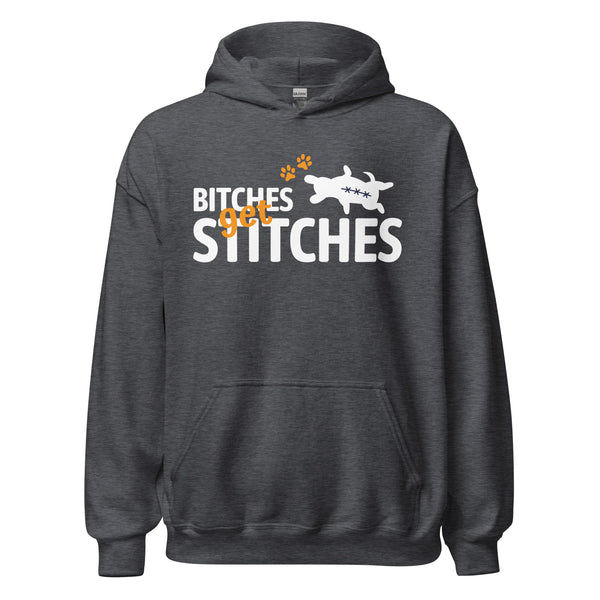 Bitches get stitches Unisex Hoodie-Unisex Hoodie | Gildan 18500-I love Veterinary