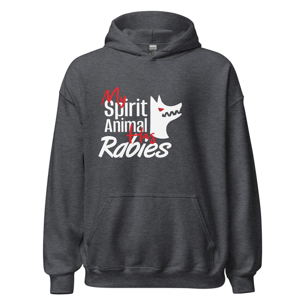 My spirit animal has rabies Unisex Hoodie-Unisex Hoodie | Gildan 18500-I love Veterinary