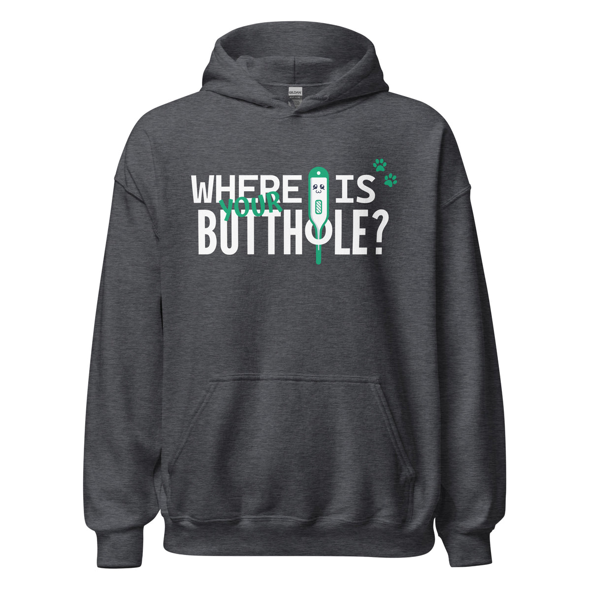 Where is your buthole Unisex Hoodie-Unisex Hoodie | Gildan 18500-I love Veterinary