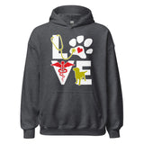 Love Dog Unisex Hoodie-Unisex Hoodie | Gildan 18500-I love Veterinary