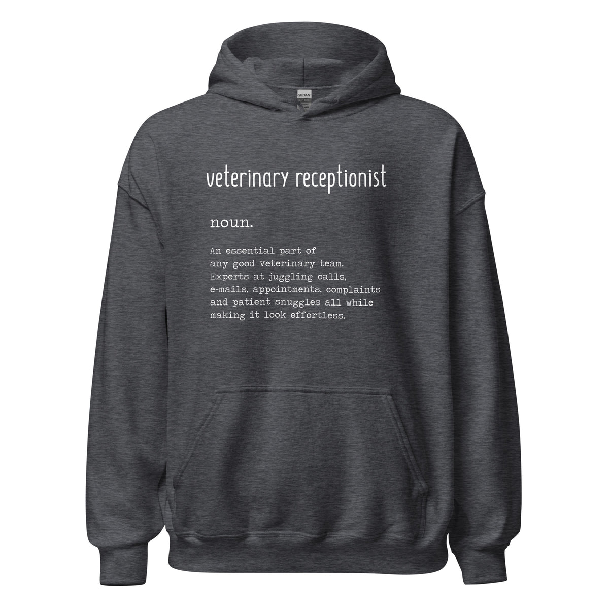 Vet Receptionist Definition Unisex Hoodie-I love Veterinary