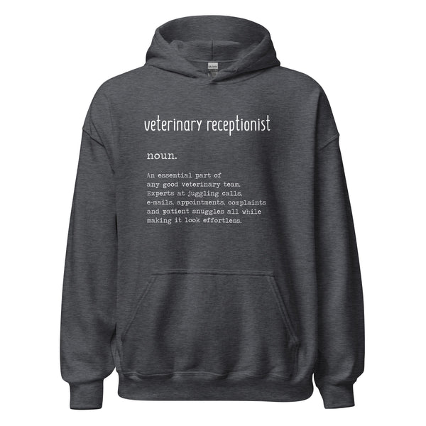 Vet Receptionist Definition Unisex Hoodie-Unisex Hoodie | Gildan 18500-I love Veterinary