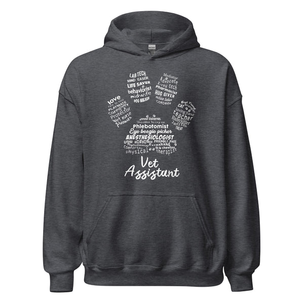 Vet Assistant Pawprint Unisex Hoodie-Unisex Hoodie | Gildan 18500-I love Veterinary