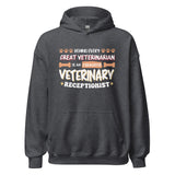 Exhausted veterinary receptionist Unisex Hoodie-I love Veterinary